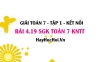 Bài 4.19 SGK Toán 7 tập 1 Kết nối tri thức